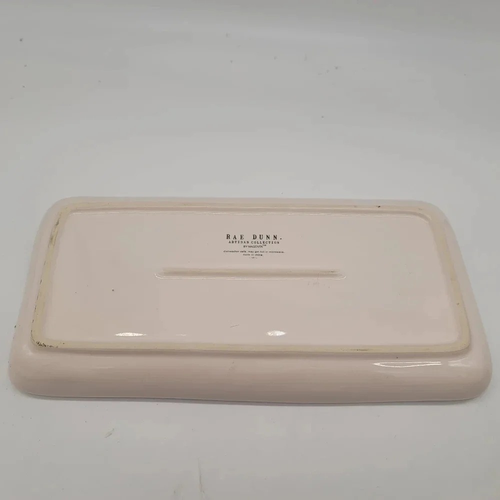 NWOT Rae Dunn JUST MARRIED Platter Rectangular Plate Off White / Black